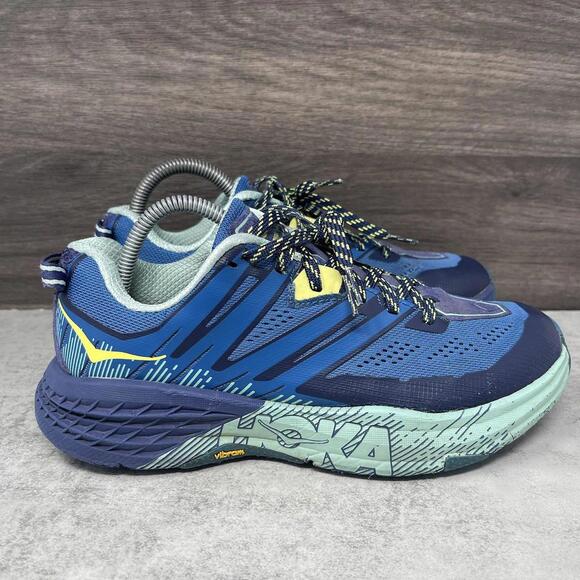 HOKA Speedgoat 3 Trail Running Shoes Womens Size 7 Blue Sneakers One One - Picture 5 of 11